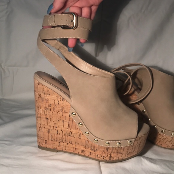 JustFab nude wedge, size 8.5, **NEVER WORN!!** - Picture 2 of 6